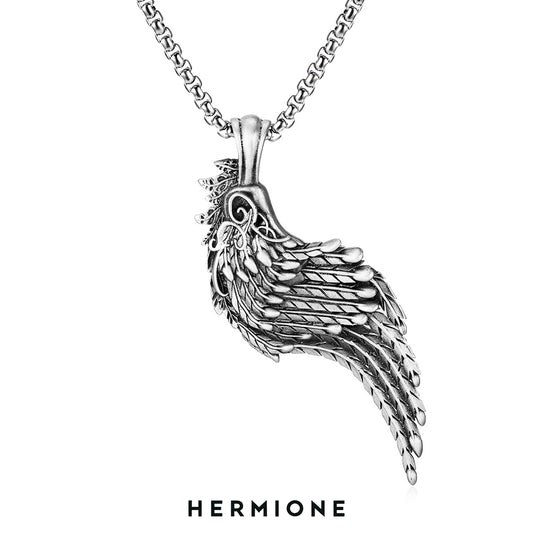 Personalized all-match titanium steel necklace Archangel Wing Pendant