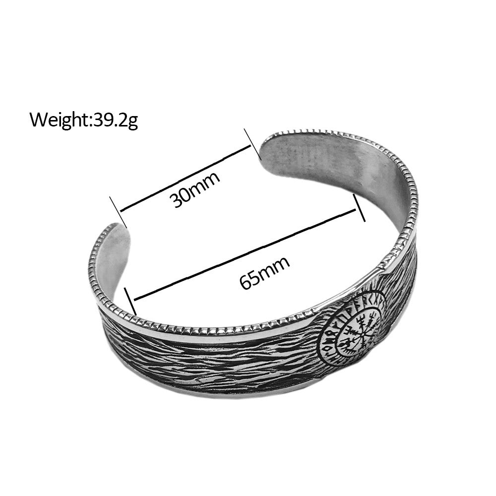 【北欧神话】复古做旧符文开口手镯