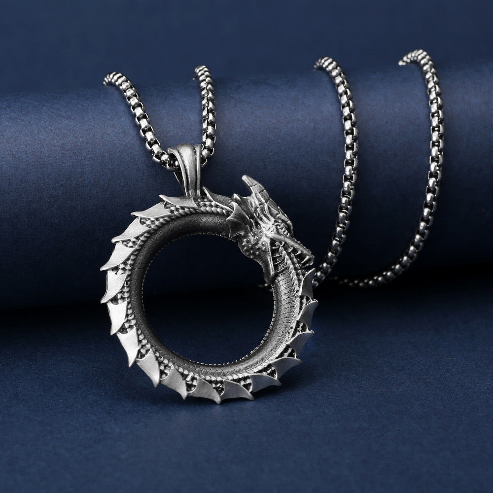 Dragon Ring Guardian Fashion Necklace Delivers Positive Energy