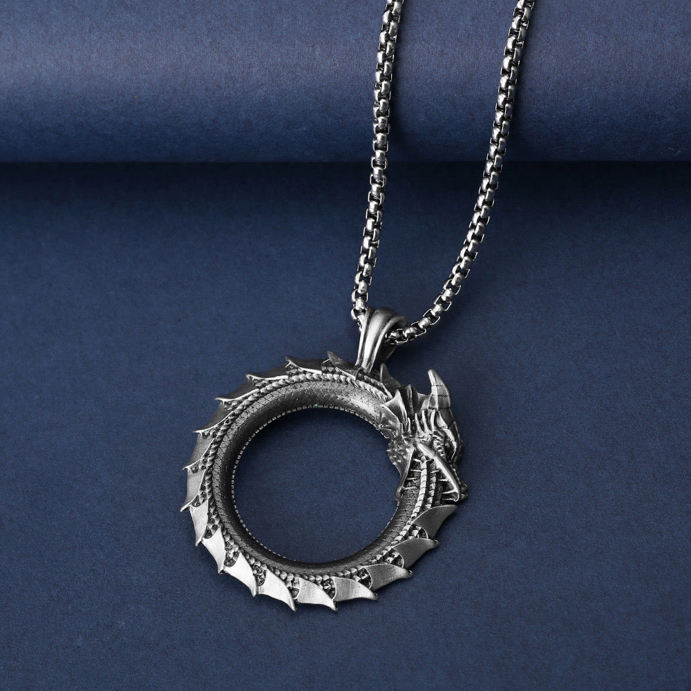 Dragon Ring Guardian Fashion Necklace Delivers Positive Energy